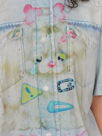 Party Pooper Denim Print Tee