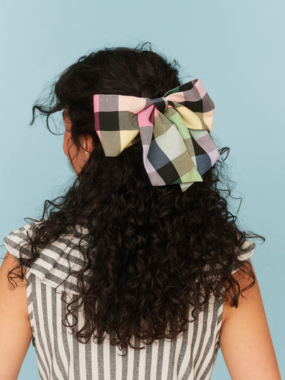 Checkmate Bow Hair Clip
